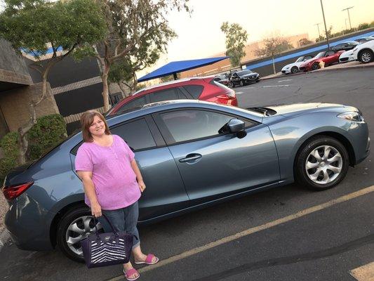 My mom and her new car!!