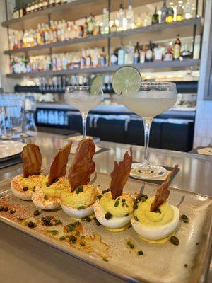 Deviled eggs & skinny margaritas