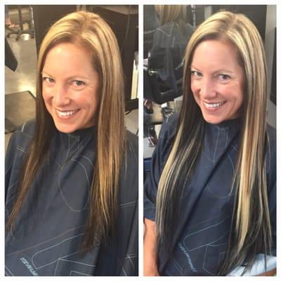 Hotheads hair extensions before and after