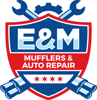 E & M Mufflers & Auto Repair Logo