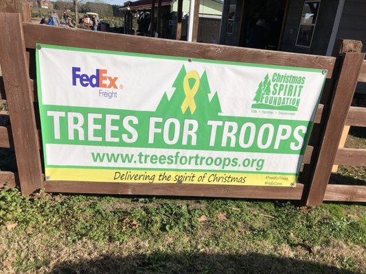 They do trees for troops! Cool!