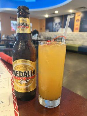 Great options for cocktails and beer. Medalla was not listed in the menu but they do have it available.