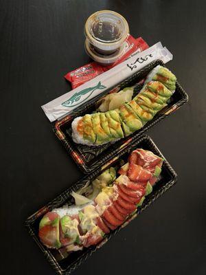 GODZILLA ROLL and STRAWBERRY ROLL