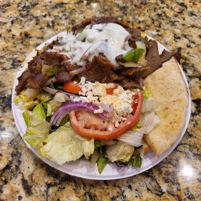 Beef shawarma plate