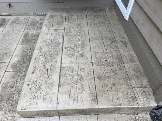 Concrete stamped patio