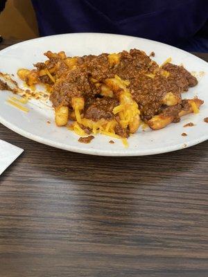 Cheese chili fries (started eating before taking the pic)