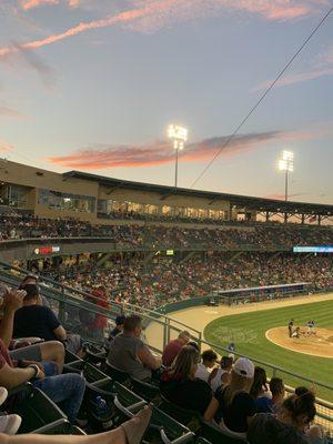 A comfortable August breeze pushes the red-grey clouds across the park as the Tribe takes a thumping from the Saints