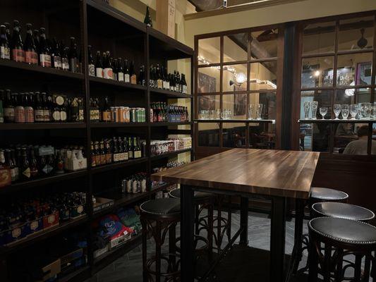 Beer room.