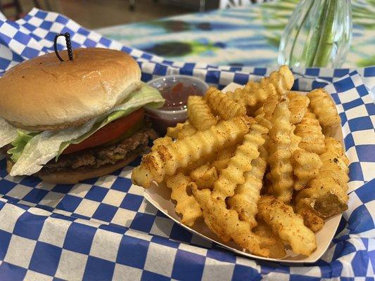 Nice balanced burger and fries basket!!!