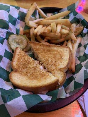 Grilled Turkey and cheese, regular fries