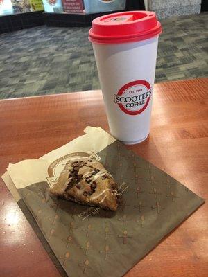 Cinnamon chip scone and s'mores latte. Just what the doctor ordered.