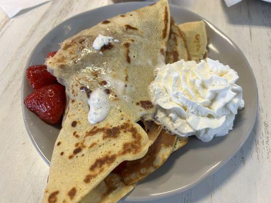 Amazing strawberry crepe