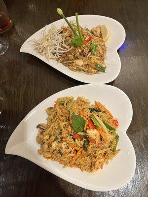 Chicken PadThai and Spicy Rice with Chicken Basil!