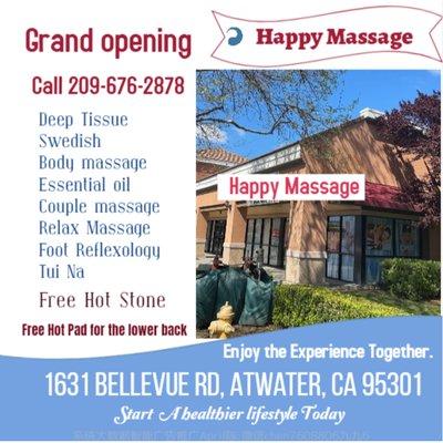 Happy Massage  1470 E Yosemite Ave #110, Madera, CA 93638