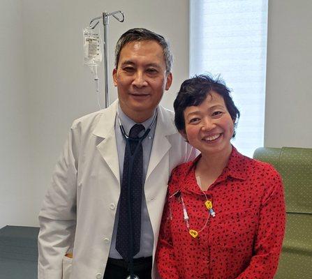 In May 2023, I celebrated one year anniversary of cancer free, thanks to Dr. Chue. I only need Zometa treatment now.