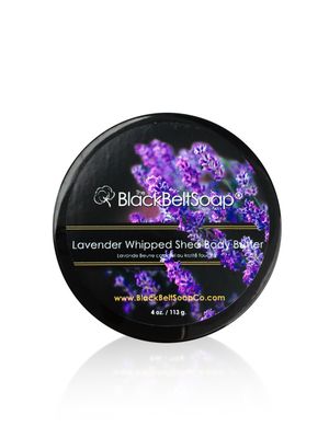 Lavender whipped shea butter - non greasy www.BlackBeltSoapCo.com