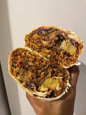 Jacked up vegan burrito