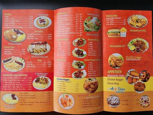 Takeout menu