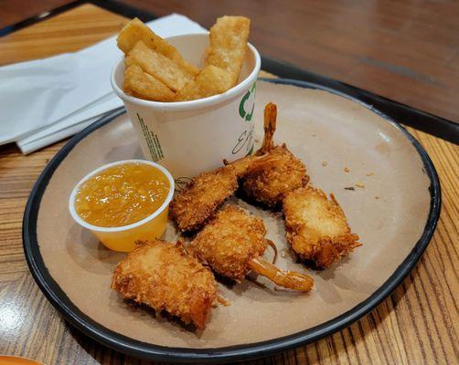 Kettle-Fried Coconut Shrimp & Fried Yucca