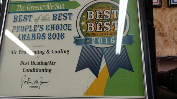 2016 best heating and air conditioning