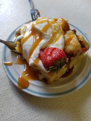 Butterscotch bread pudding.