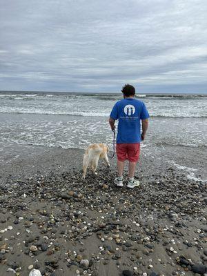 My best guys walking the beach.