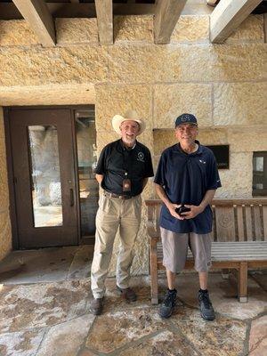 Cemetery Director on Left  Cemetery Groundskeeper on Right