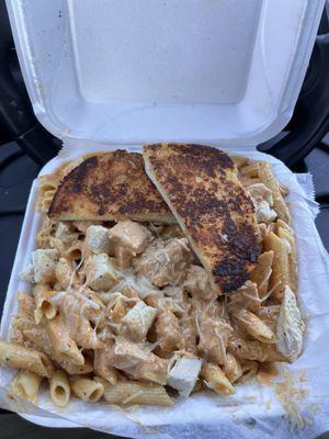 Buttery Cajun Chicken with Garlic Bread Bowl