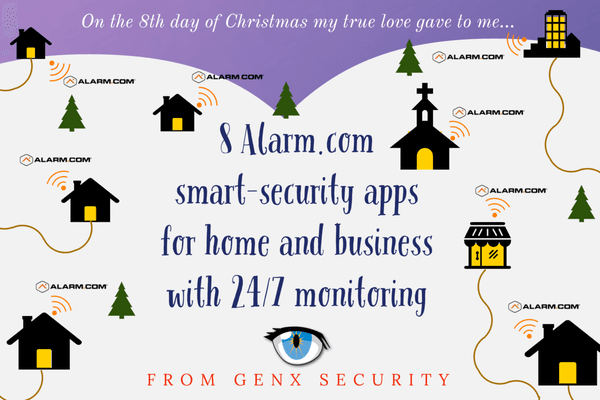 On the eighth day of Christmas my true love gave to me...8 Alarm.com smart security apps for home and business from GenX Security!