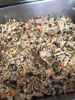 This is our signature rice, Jammin Rice. Our style of fry rice which includes rice, veggies and our delicious jerk chicken.