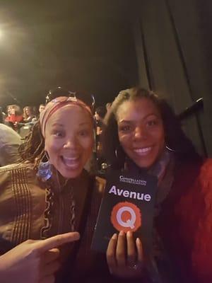 Avenue Q for my Boo! Front row