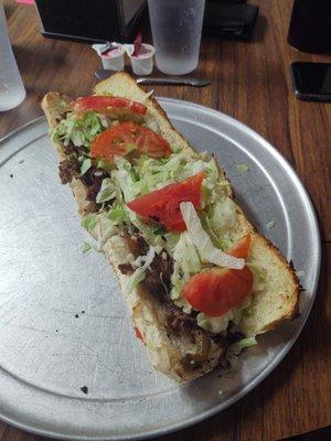 Cheese steak with everything.