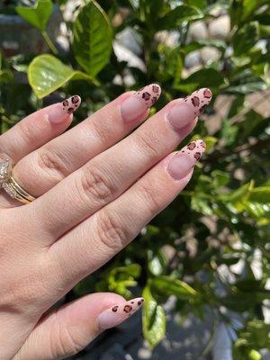 Cheetah nail design