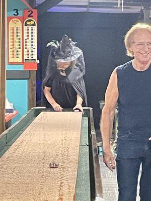 Halloween shuffleboard