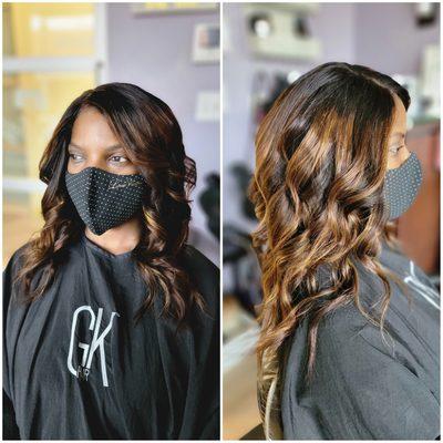 Custom color and lace closure full hair extensions