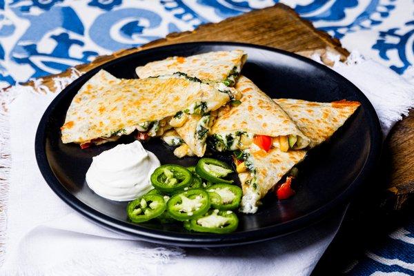 Spinach and Vegetable Quesadilla