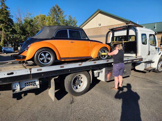 My 1974 VW Super Beetle was pampered and taken care of as if it was their ow, n by Alex and partner from Evergreen towing company