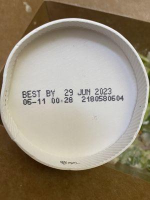 Expired ice cream purchased late October.