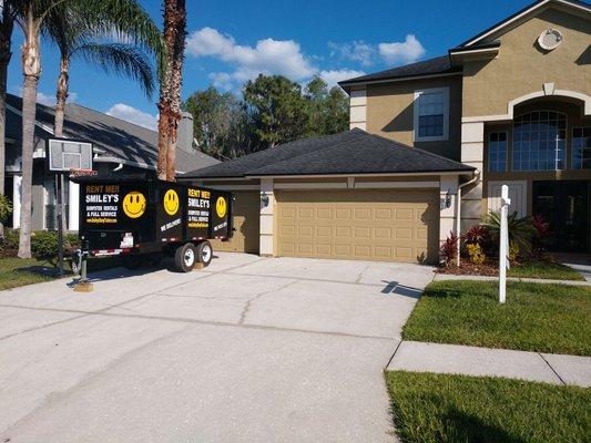 Another Dumpster Rental in North Tampa. Call 813-575-5865 to get a Convenient & AFFORDABLE Smiley Dumpster Rental!