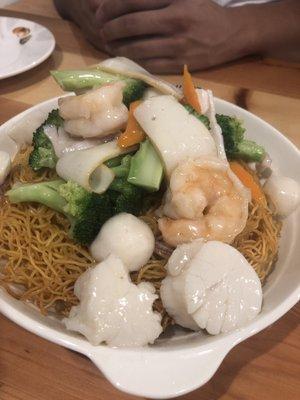 Seafood Pan Fried Noodles