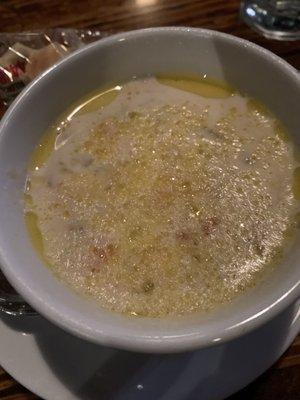 Clam chowder soup