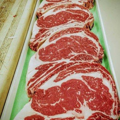 Choice Ribeye, cut here!