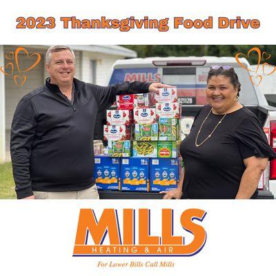 The team at Mills couldn't think of a better way to celebrate World Kindness Day than to drop some food to the 2023 Senergy Food Drive.