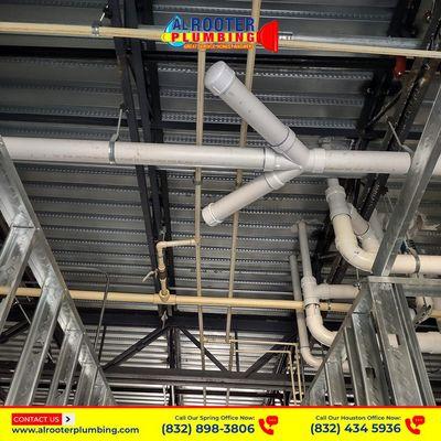 PVC piping installed professionally by Al Rooter Plumbing certified plumbers