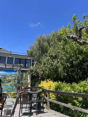 Garden dining area