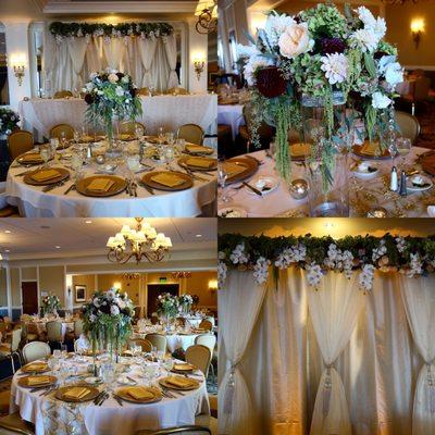 Romantic wedding reception