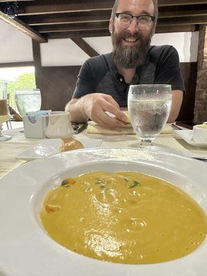 Butternut squash sweet potato soup