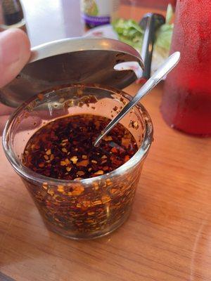 Chili sauce! So good I could drink it.