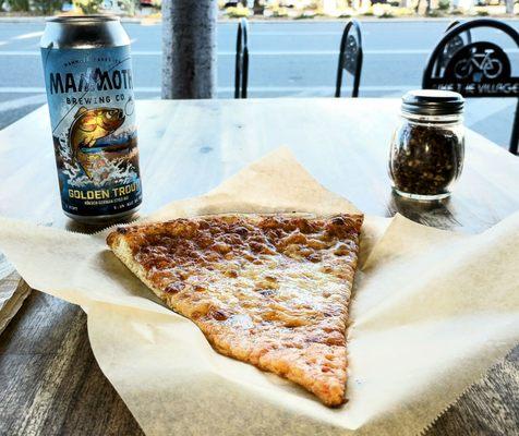 Cheese Slice & Mammoth Brewing Golden Trout Kolsch Ale