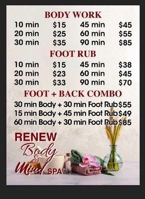 Price List